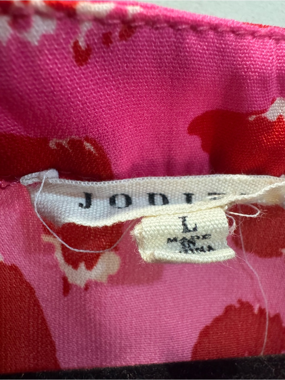 JODIFL Fuchsia and Red Leopard-Print V-Neck Blouse - Picture 2 of 2